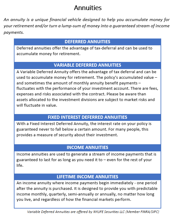 lifetime income annuities